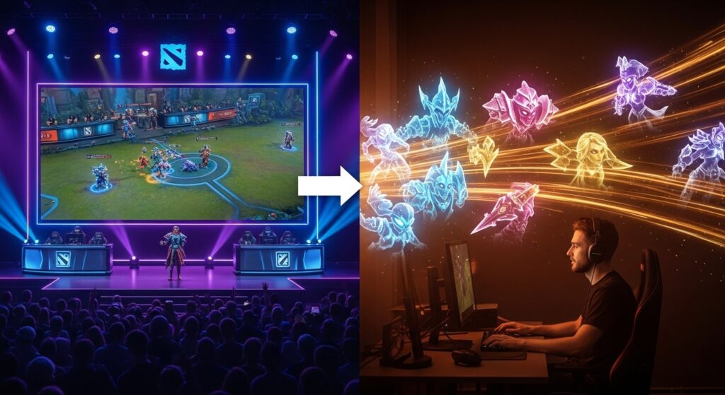 Dota 2 patch changes and meta shift from pro scene to pubs, with hype heroes spilling from stage to casual matches.