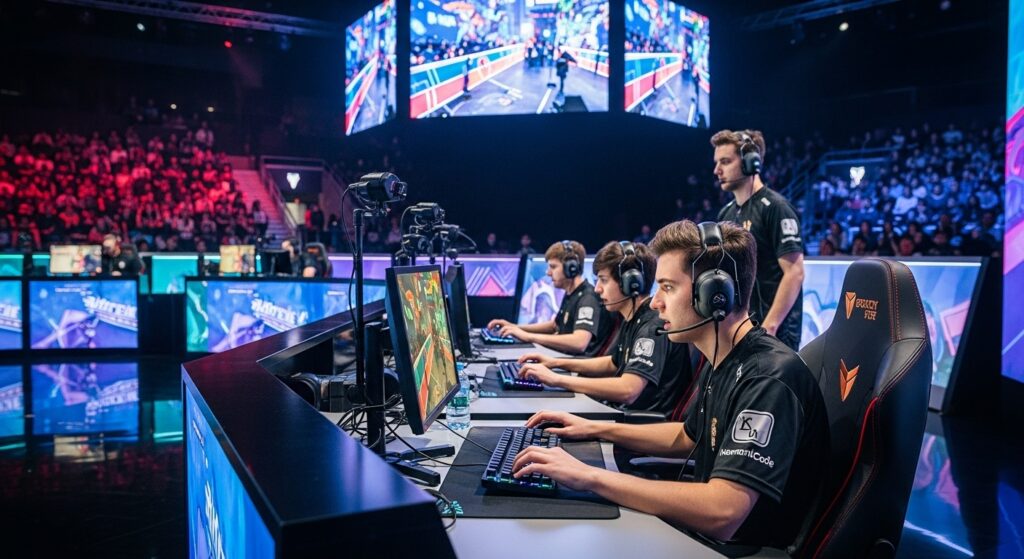 HarmoniCode esports players competing in a live match