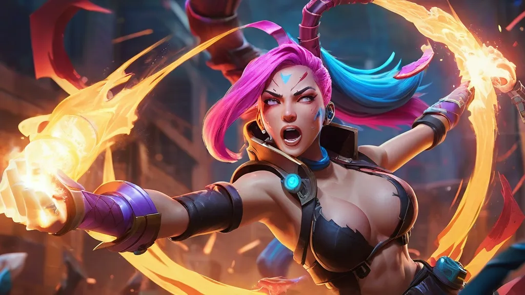 jinx league of legends champion art